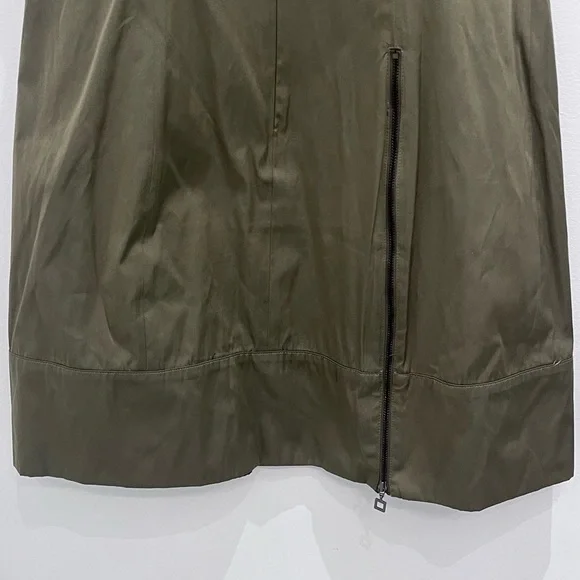 SARAH pacini green brown and grey dress with zipper size 0 - Picture 8 of 12